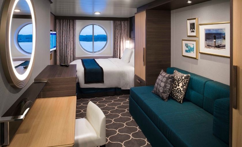 Royal Caribbean buitenhut zonder balkon garantie