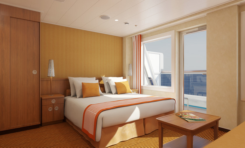 Suite met uitzicht op zee van Carnival Destiny