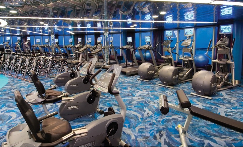 Fitness ruimte op de MS Noordam