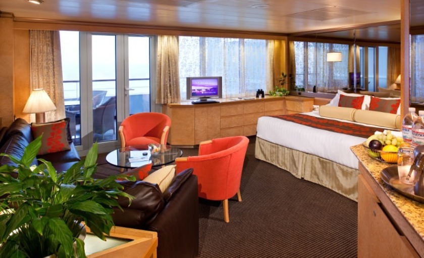 De deluxe veranda suite op de Zuiderdam van Holland America Line