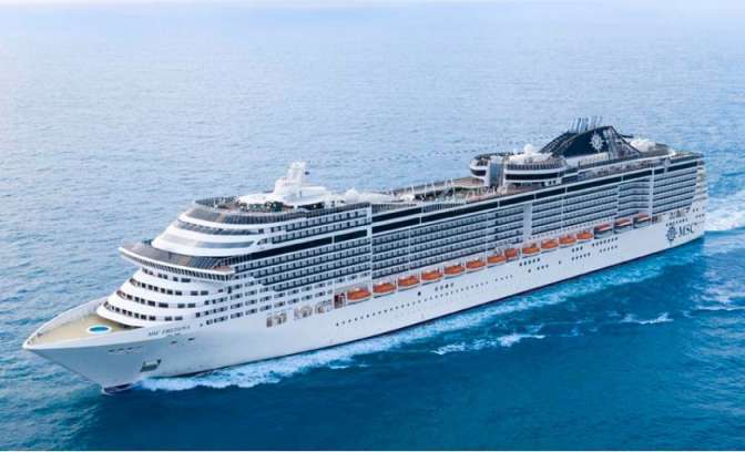 Het volledige schip de MSC Preziosa