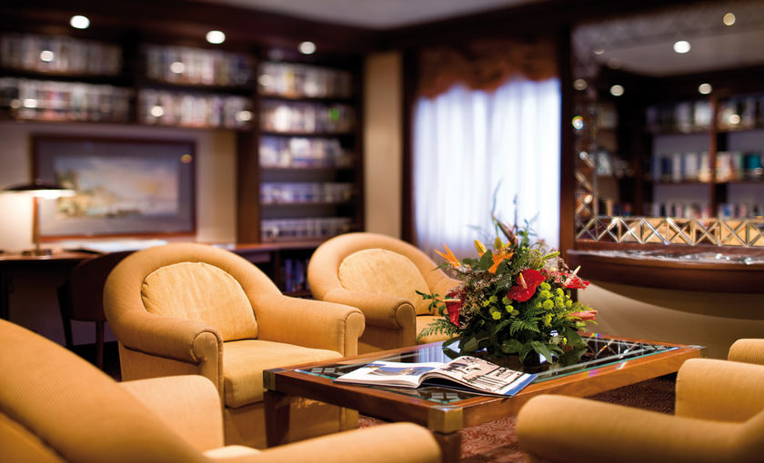 bibliotheek aan boord van silver wind